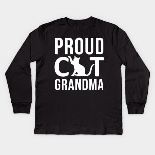 Proud Cat Grandma Kids Long Sleeve T-Shirt